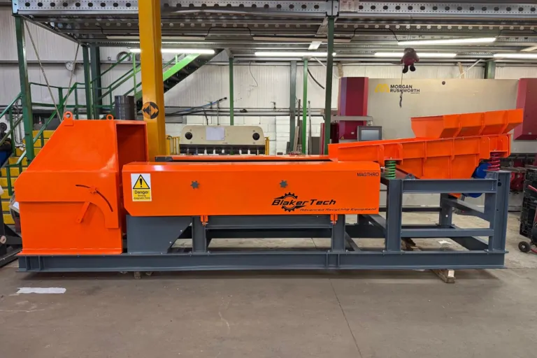 BlakerTech eddy current metal separator in warehouse